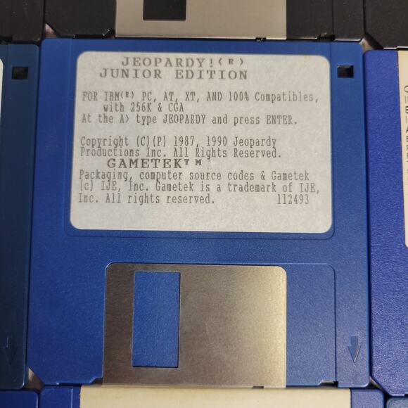 Vintage GameTek Floppy Disk Games Jeopardy, Card Shark, Family Fued LOT Untested - Picture 6 of 14